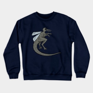 Funny Raptor mash up - WTF - Velociraptor mixed with Mosquito animal mashup art Crewneck Sweatshirt